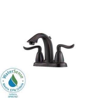 Pfister Santiago 4 in. Centerset 2 Handle High Arc Bathroom Faucet in Tuscan Bronze GT48 ST0Y