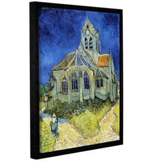 ArtWall The Church At Auvers by Vincent Van Gogh Gallery Wrapped Floater Framed Canvas
