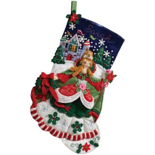Bucilla Candy Express 16 inch Stocking Stamped Felt Applique Kit