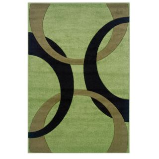 Oh! Home Corfu Collection Lime/ Black Area Rug (110 x 210)