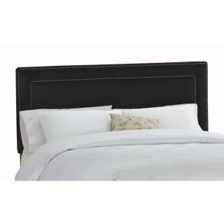 Skyline Furniture Wellington Black Queen Microsuede Headboard