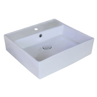 Rectangle Vessel Sink with Overflow by American Imaginations