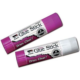 Charles Leonard Economy Glue Sticks 0.74 oz., 12/Bundle, Purple