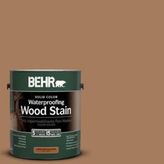 BEHR 1 gal. #SC 158 Golden Beige Solid Color Waterproofing Wood Stain 21301