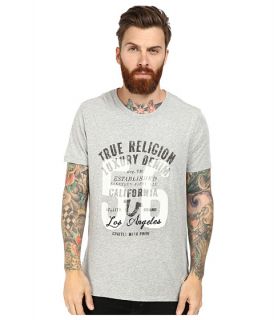 true religion 56 crew t shirt short sleeve grey marl