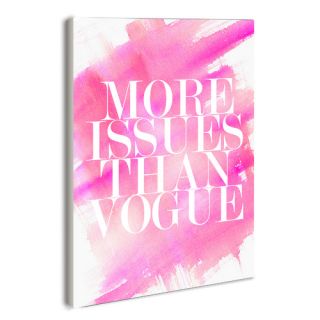 lulusimonSTUDIO More Issues Than Vogue Typography Wrapped Canvas Wall