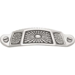 Hickory Hardware 3 in Center to Center Silver Medallion Southwest Lodge Cup Cabinet Pull