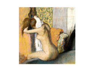 After the Bath, Woman Drying her Neck Poster Print by Edgar Degas (20 x 20)