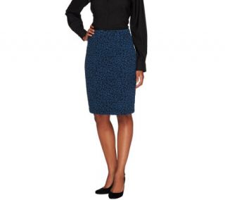 Linea by Louis DellOlio Knit Jacquard Animal Pull On Pencil Skirt   Page 1 —