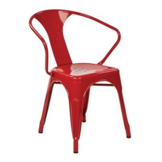 Office Star Patterson 4 Piece Metal Chair in Red PTR2830A4 9
