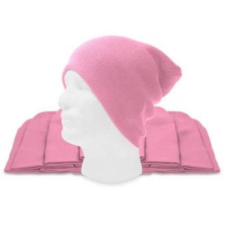 12 Lot (One Color) Long Beanies Wholesale  Pink