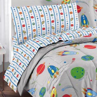 Dream Factory Space Rocket Complete Bed in a Bag Bedding Set