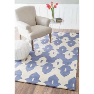 nuLOOM Handmade Modern Ikat Trellis Wool Area Rug (76 x 96)