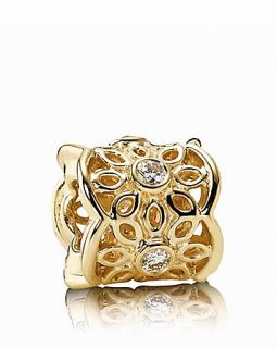 PANDORA Charm   Diamond & 14K Gold Golden Radiance, .15 ct. t.w., Moments Collection