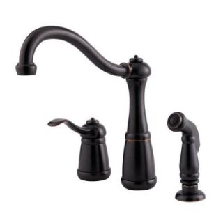 Pfister Marielle Single Handle Side Sprayer Kitchen Faucet in Tuscan Bronze LG26 3NYY