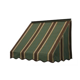 NuImage Awnings 84 in Wide x 18 in Projection Forest Vintage Bar Stripe Slope Window Awning