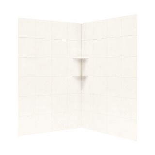 Swanstone Baby's Breath Solid Surface Shower Wall Surround Corner Wall Panel (Common: 48 in x 48 in; Actual: 72.5 in x 48 in x 48 in)