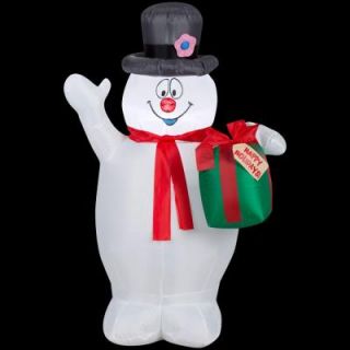 Gemmy 42 in. H Inflatable Frosty with Scarf and Present 36886
