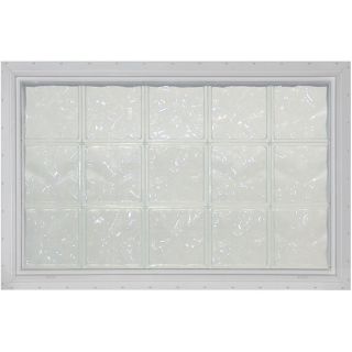 Pittsburgh Corning LightWise Decora White Vinyl New Construction Glass Block Window (Rough Opening: 79.625 in x 25.125 in; Actual: 78.625 in x 24.125 in)