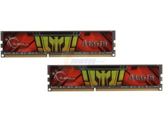 G.SKILL AEGIS 8GB (2 x 4GB) 240 Pin DDR3 SDRAM DDR3L 1333 (PC3L 10600) Desktop Memory Model F3 1333C9D 8GISL