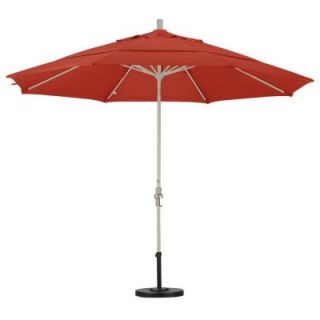 California Umbrella 11 ft. Fiberglass Collar Tilt Double Vented Patio Umbrella in Sunset Olefin GSCU118913 F27 DWV