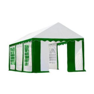 ShelterLogic 10 ft. x 20 ft. Green/White Party Tent with Enclosure Kit 25892