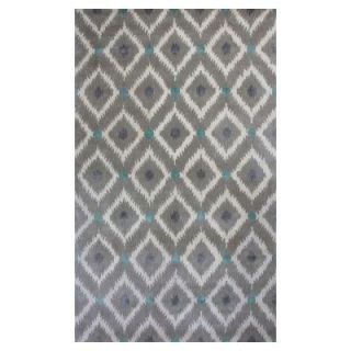 Kas Rugs Bob Mackie Home Silver/Grey Mirage 3 ft. 3 in. x 5 ft. 3 in. Area Rug BMH101733X53