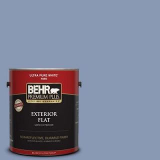 BEHR Premium Plus 1 gal. #600F 5 Blueberry Buckle Flat Exterior Paint 440001