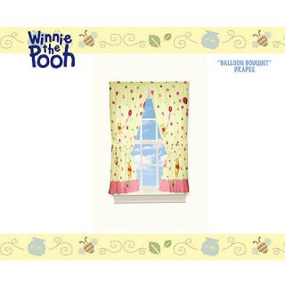 Winnie the Pooh Microfiber Curtain Panels, Set of 2