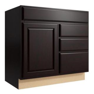 Cardell Salvo 36 in. W x 34 in. H Vanity Cabinet Only in Coffee VCD362134DR3.AD7M7.C63M