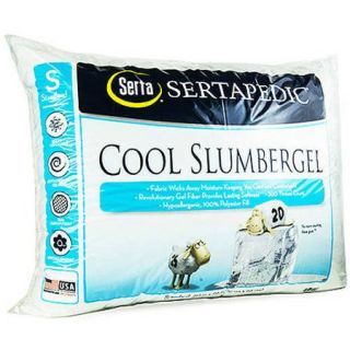 Serta CoolGel Pillow, White, Set of 2