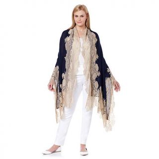 Clever Carriage Company Gold Lace Scarf/Wrap   7307093