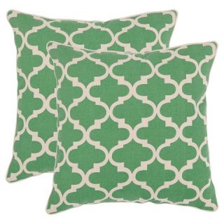 Safavieh Suzy Pillow Set Of 2   Green (18x18)
