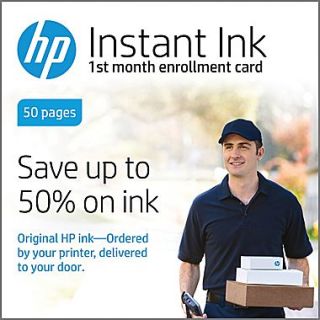 HP Instant Ink 50 Page Plan 1st Month Enrollment Card