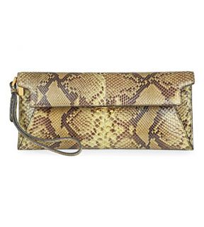 MARNI   Origami snakeskin leather trunk clutch