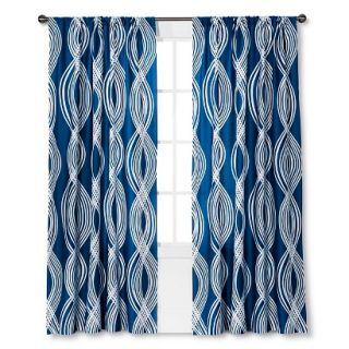 Room 365 Pop Quatrefoil Curtain Panel   Blue/White (54x84)