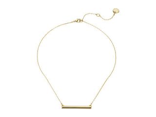 French Connection Tube Pendant Necklace Gold