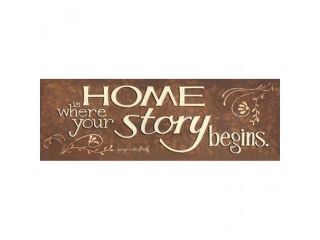 Home is Where Your Story Begins Poster Print by Tonya Crawford (6 x 18)