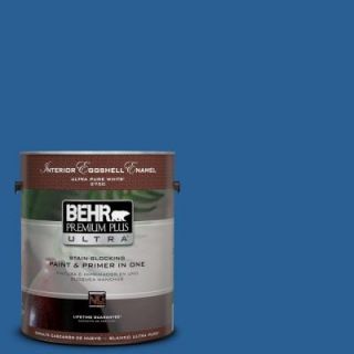 BEHR Premium Plus Ultra 1 gal. #S G 580 Running Water Eggshell Enamel Interior Paint 275301