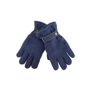 Luxury Divas Navy Blue Polar Fleece Men's Thermal Insulated Gloves