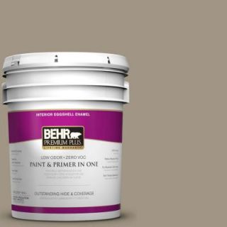 BEHR Premium Plus 5 gal. #BNC 24 Shadow Taupe Eggshell Enamel Interior Paint 240005
