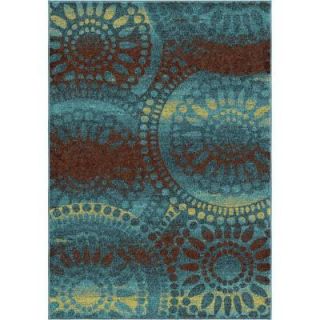 Sentimental Moments Blue 5 ft. 3 in. x 7 ft. 6 in. Indoor Area Rug 301274