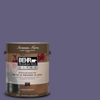 BEHR Premium Plus Ultra 1 gal. #PMD 44 Twilight Dusk Flat/Matte Interior Paint 175301