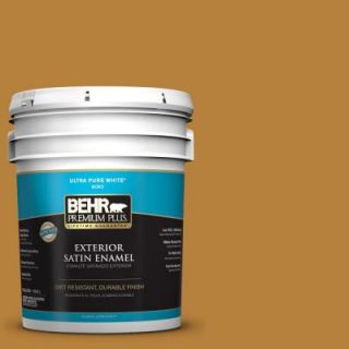 BEHR Premium Plus 5 gal. #S H 330 Honeysuckle Blast Satin Enamel Exterior Paint 934005