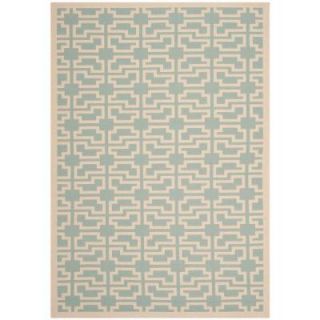 Safavieh Courtyard Blue/Beige 5 ft. 3 in. x 7 ft. 7 in. Indoor/Outdoor Area Rug CY6015 243 5