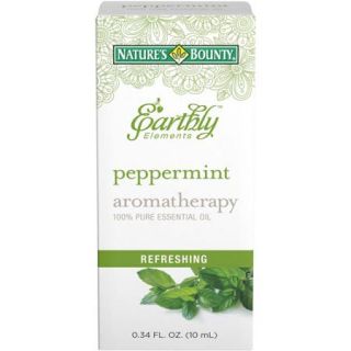 Nature's Bounty Earthly Elements Aromatherapy Peppermint 100% Pure Essential Oil, 0.34 fl oz