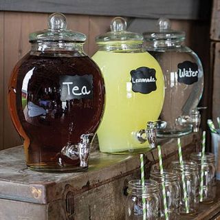 Country Chic Glass Beverage Dispenser