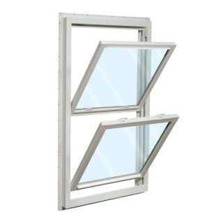 ReliaBilt 455 Series Vinyl Double Pane Single Strength New Construction Double Hung Window (Rough Opening: 28 in x 54 in Actual: 27.5 in x 53.5 in)