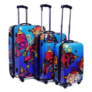 Heys USA Novus Art Butterfly 3 piece Hardside Spinner Luggage Set