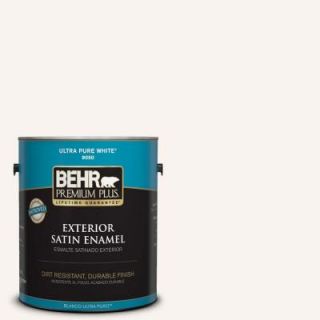 BEHR Premium Plus 1 gal. #PWN 30 Clear Moon Satin Enamel Exterior Paint 905001